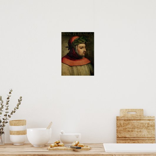 Portret van Petrarch Poster (Keuken)