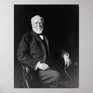 Portret van Philanthropist Andrew Carnegie Poster