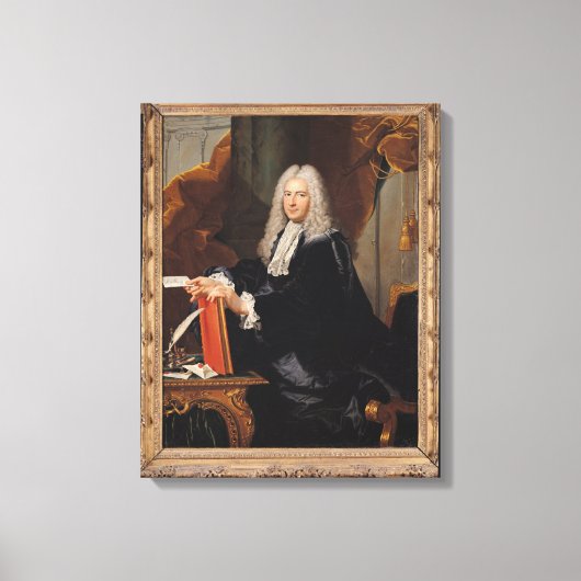 Portret van Philibert Orry Canvas Afdruk (Voorkant)