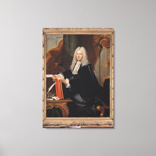 Portret van Philibert Orry Canvas Afdruk (Voorkant)