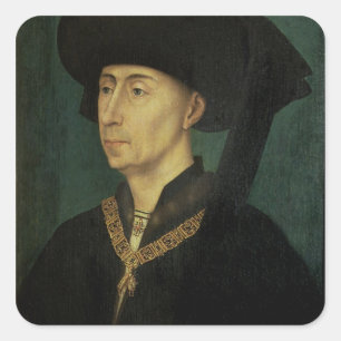 Portret van Philip de Hertog van Bourgogne Vierkante Sticker