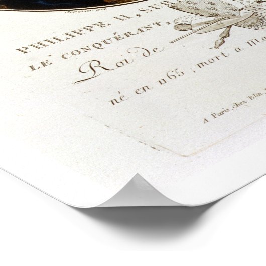 Portret van Philip II, Augustus, koning van de Fr Poster (Hoek)