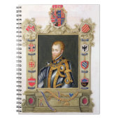 Portret van Philip II King of Spain (1527-98) van Notitieboek (Voorkant)