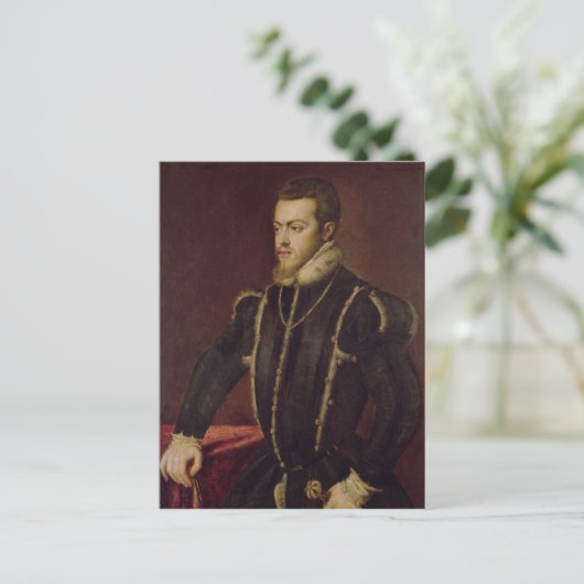 Portret van Philip II van Spanje Briefkaart (Staand voorkant)