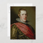 Portret van Philip IV in Armor, 1628 Briefkaart (Voorkant / Achterkant)
