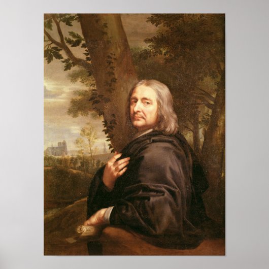Portret van Philippe de Champaigne, 1668 Poster (Voorkant)