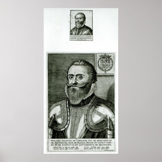 Portret van Philippe-Emmanuel de Lorraine Poster (Voorkant)