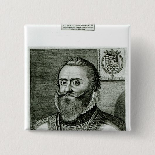 Portret van Philippe-Emmanuel de Lorraine Vierkante Button 5,1 Cm (Voorkant)