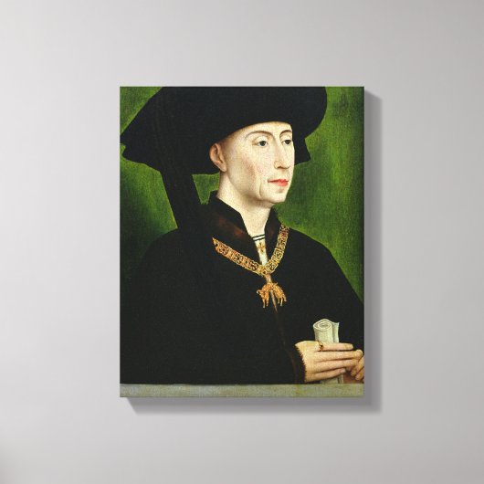 Portret van Philippe le Bon Duc de Bourgogne Canvas Afdruk (Voorkant)