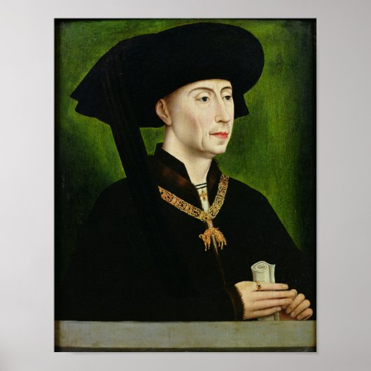 Portret van Philippe le Bon Duc de Bourgogne Poster (Voorkant)