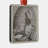Portret van Phillis Wheatley Metalen Ornament (Rechts)