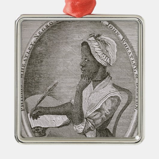 Portret van Phillis Wheatley Metalen Ornament (Voorkant)