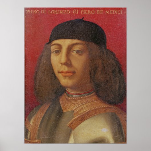 Portret van Piero di Lorenzo de Medici Poster (Voorkant)