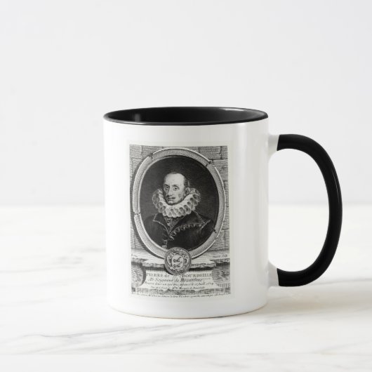 Portret van Pierre de Bourdeille in Medallion Mok (Rechts)