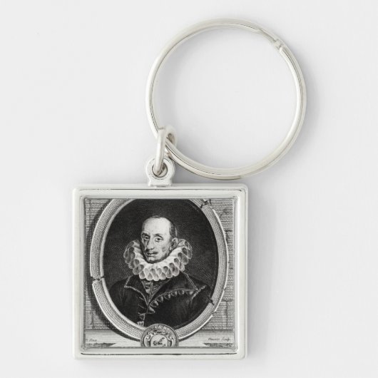 Portret van Pierre de Bourdeille in Medallion Sleutelhanger (Voorkant)