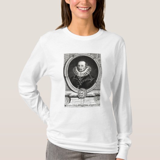 Portret van Pierre de Bourdeille in Medallion T-shirt (Voorkant)