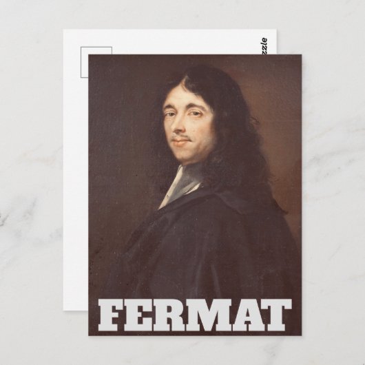 Portret van Pierre de Fermat Briefkaart (Voorkant / Achterkant)