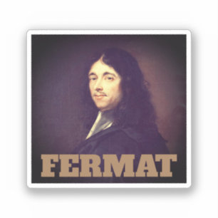 Portret van Pierre de Fermat Sticker