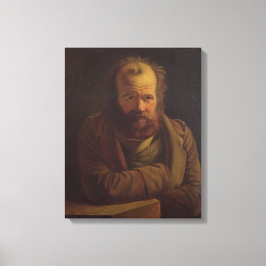 Portret van Pierre Joseph Proudhon Canvas Afdruk (Voorkant)