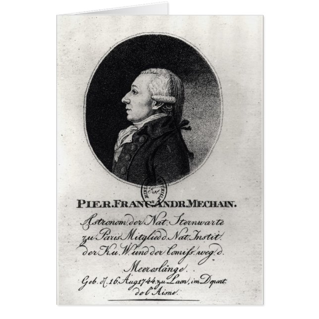 Portret van Pierre Mechain (Voorkant)