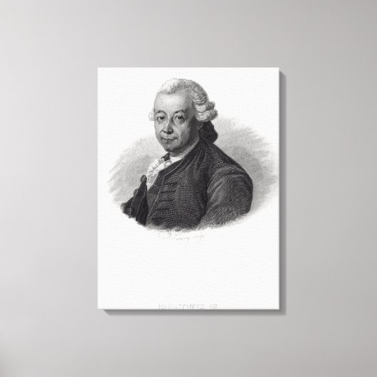 Portret van Pierre Poivre Canvas Afdruk (Voorkant)