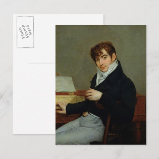 Portret van Pierre Zimmermann 1808 Briefkaart (Voorkant / Achterkant)