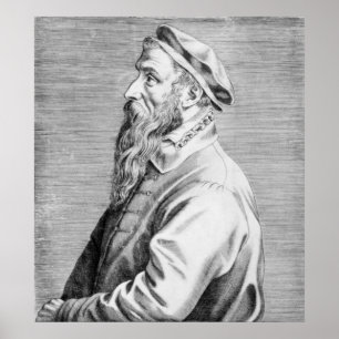 Portret van Pieter Brueghel de Ouder Poster