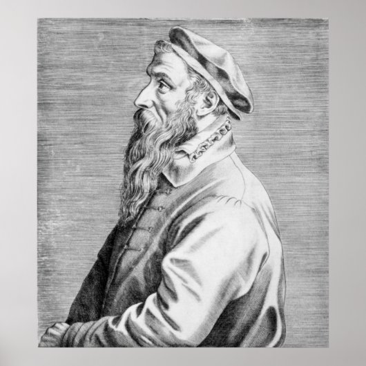 Portret van Pieter Brueghel de Ouder Poster (Voorkant)