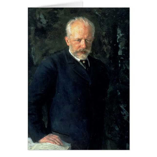 Portret van Piotr Ilyich Tchaikovsky (Voorkant)