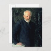 Portret van Piotr Ilyich Tchaikovsky Briefkaart (Voorkant / Achterkant)