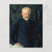 Portret van Piotr Ilyich Tchaikovsky Briefkaart (Voorkant)