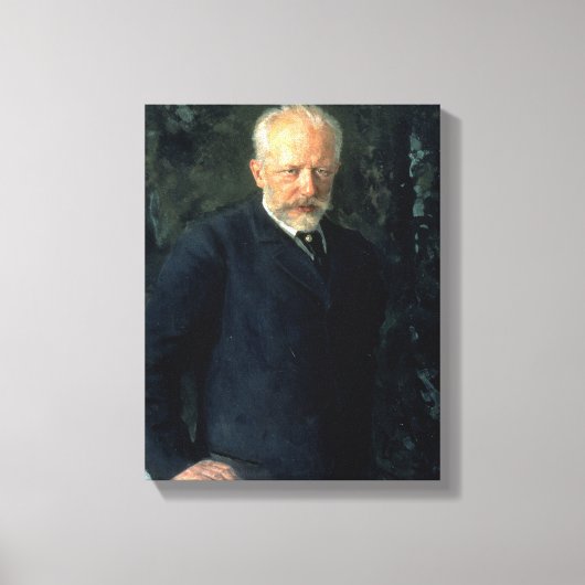 Portret van Piotr Ilyich Tchaikovsky Canvas Afdruk (Voorkant)