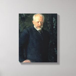 Portret van Piotr Ilyich Tchaikovsky Canvas Afdruk