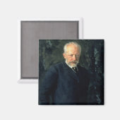 Portret van Piotr Ilyich Tchaikovsky Magneet (Voorkant / Achterkant)