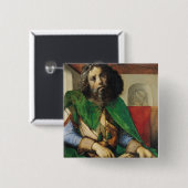 Portret van Plato c.1475 Vierkante Button 5,1 Cm (Voorkant /achterkant)