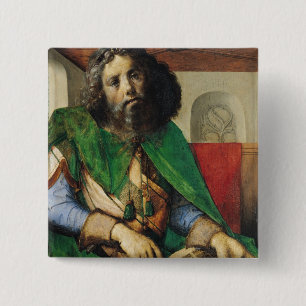 Portret van Plato c.1475 Vierkante Button 5,1 Cm