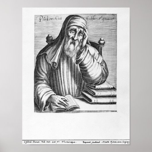 Portret van Plutarch Poster (Voorkant)