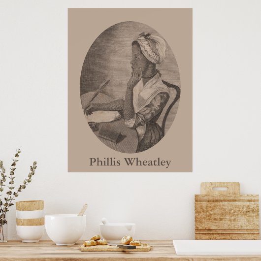  portret van Poet Phillis Wheatley Poster (Keuken)