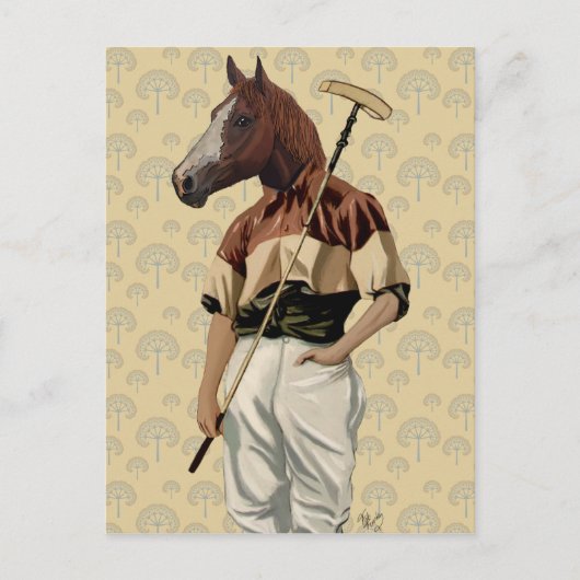Portret van Polo Horse Briefkaart (Voorkant)