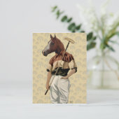 Portret van Polo Horse Briefkaart (Staand voorkant)