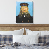 Portret van postbode Roulin | Vincent van Gogh Canvas Afdruk (Insitu (Slaapkamer))