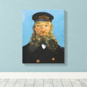 Portret van postbode Roulin | Vincent van Gogh Canvas Afdruk (Insitu (Houten vloer))