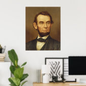 Portret van President Abraham Lincoln Poster (Thuiskantoor)