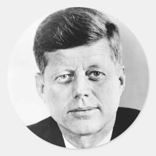 Portret van president John F Kennedy Ronde Sticker (Voorkant)