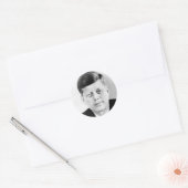 Portret van president John F Kennedy Ronde Sticker (Envelop)