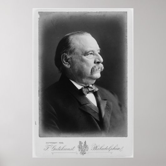 Portret van President Stephen Grover Cleveland Poster (Voorkant)