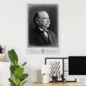 Portret van President Stephen Grover Cleveland Poster (Thuiskantoor)