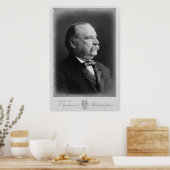 Portret van President Stephen Grover Cleveland Poster (Keuken)