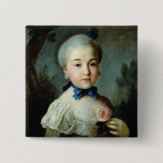 Portret van Princess Charlotte Sophia Vierkante Button 5,1 Cm (Voorkant)