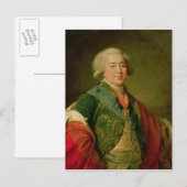 Portret van prins Alexander Borisovich Kurakin Briefkaart (Voorkant / Achterkant)